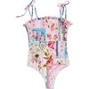 Lewis Kids' One Piece Swimsuit, White/Pink/Blue - One Pieces - 3