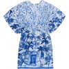 Luciana Kids' Tunic Cover Up, Blue/White - Cover-Ups - 4