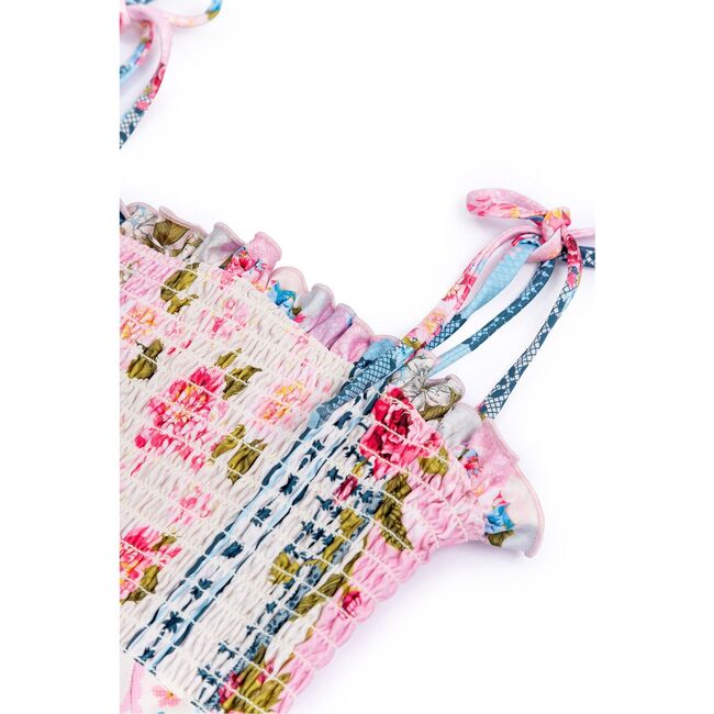 Lewis Kids' One Piece Swimsuit, White/Pink/Blue - One Pieces - 5