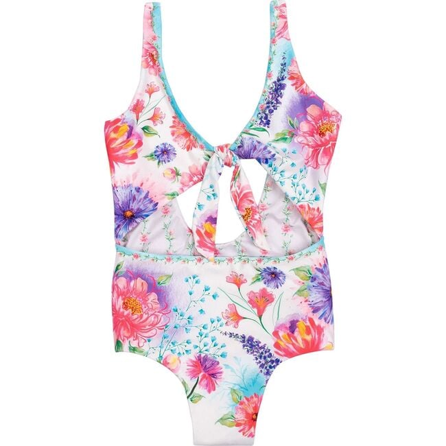 Iliana Kids' One Piece Swimsuit, White/Pink - One Pieces - 2