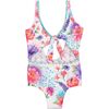 Iliana Kids' One Piece Swimsuit, White/Pink - One Pieces - 2