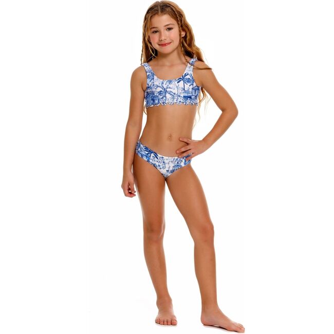 Dolce Kids' Bikini Set, Blue/White
