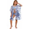 Luciana Kids' Tunic Cover Up, Blue/White - Cover-Ups - 5