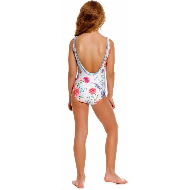 Iliana Kids' One Piece Swimsuit, White/Pink - One Pieces - 3