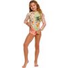 Lackie Kids' Rashguard Set, Green/White/Pink - Two Pieces - 5