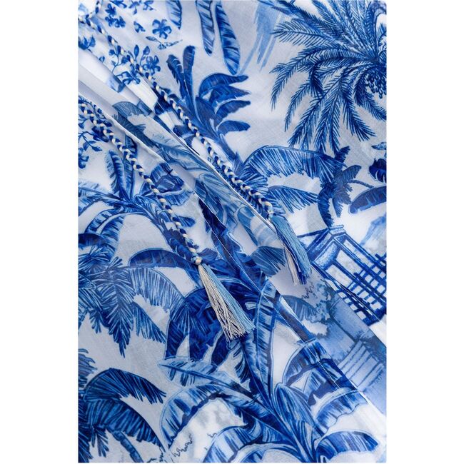 Luciana Kids' Tunic Cover Up, Blue/White - Cover-Ups - 6