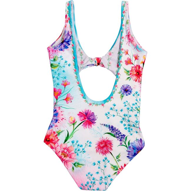 Iliana Kids' One Piece Swimsuit, White/Pink - One Pieces - 4