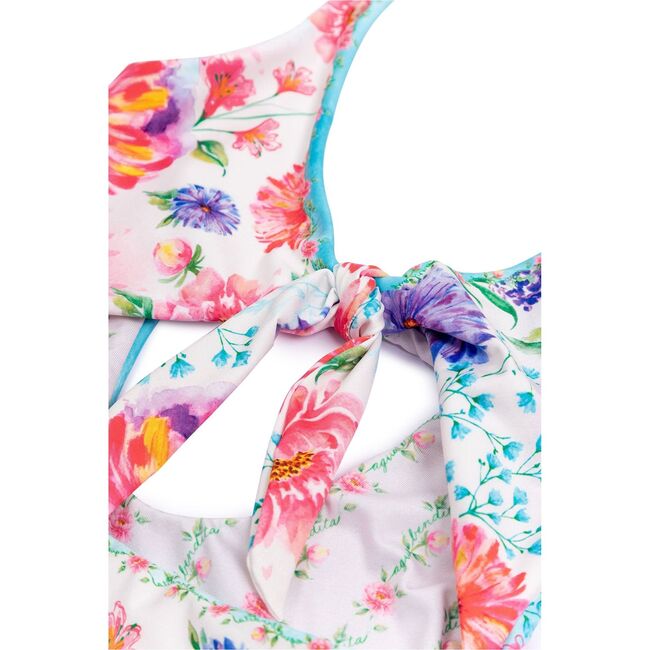 Iliana Kids' One Piece Swimsuit, White/Pink - One Pieces - 5