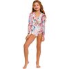 Cindy Kids' One Piece Swimsuit, White/Pink/Blue - One Pieces - 1 - thumbnail