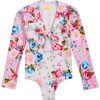 Cindy Kids' One Piece Swimsuit, White/Pink/Blue - One Pieces - 3