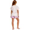 Amor Kids' Shorts, White/Purple - Shorts - 1 - thumbnail