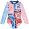 Alaya Kids' One Piece Swimsuit, Pink/Blue - One Pieces - 2