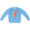 Lightning Bolt Jumper, Azure - Sweaters - 1 - thumbnail