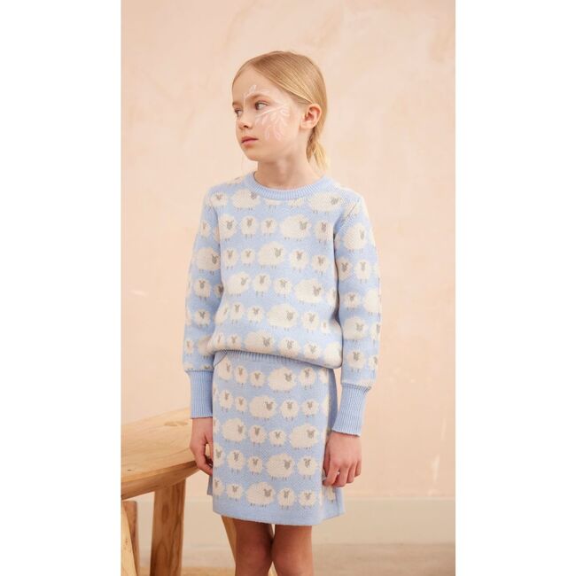Little Bo Peep Sweater, Sky - Sweaters - 3