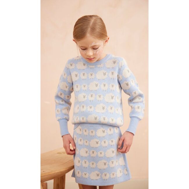 Little Bo Peep Skirt, Sky - Skirts - 3