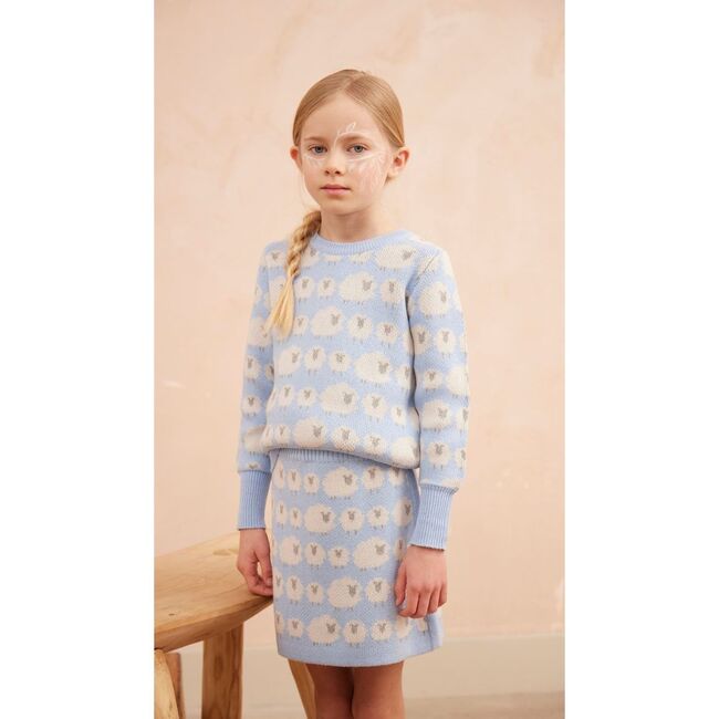Little Bo Peep Skirt, Sky - Skirts - 4