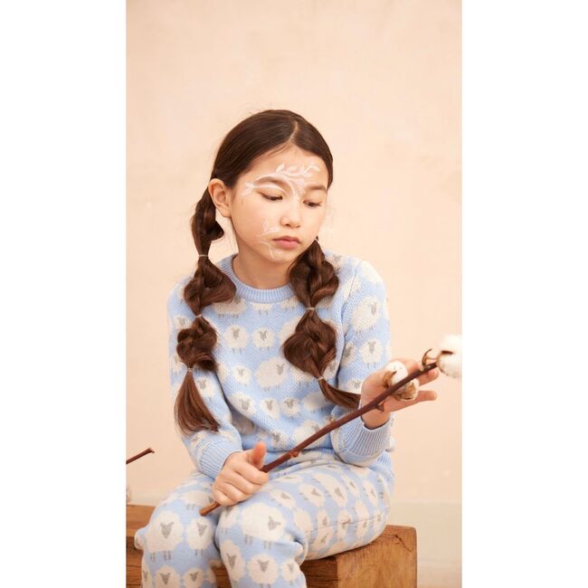 Little Bo Peep Sweater, Sky - Sweaters - 5