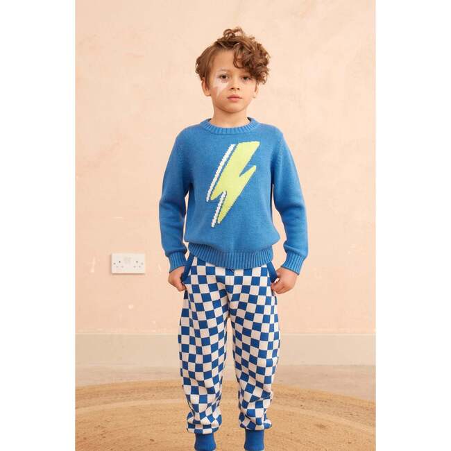 Lightning Bolt Jumper, Hussar Blue - Sweaters - 3