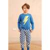 Lightning Bolt Jumper, Hussar Blue - Sweaters - 3