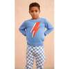 Lightning Bolt Jumper, Azure - Sweaters - 4