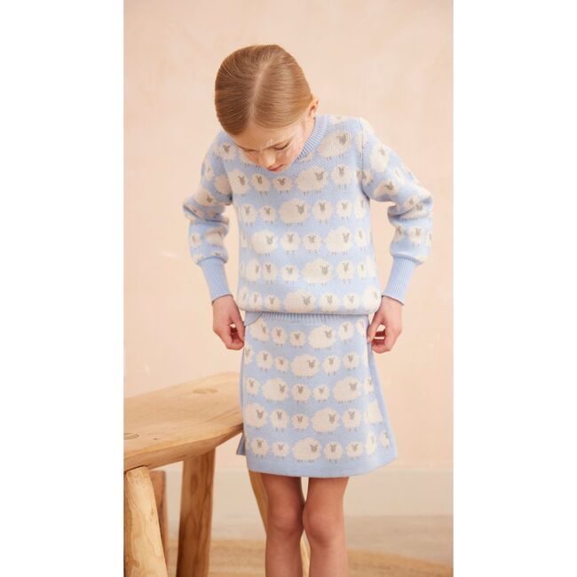 Little Bo Peep Skirt, Sky - Skirts - 5