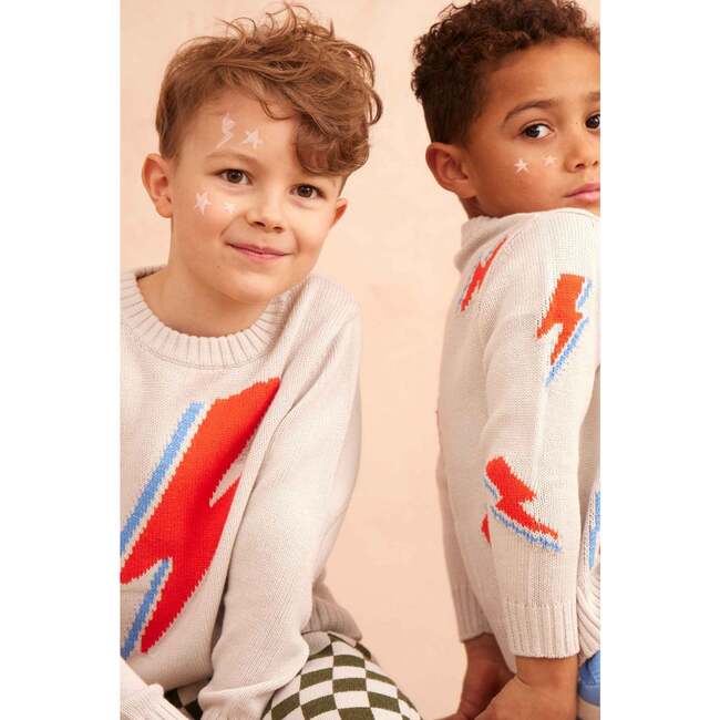 Lightning Bolt Jumper, Chalk - Sweaters - 3
