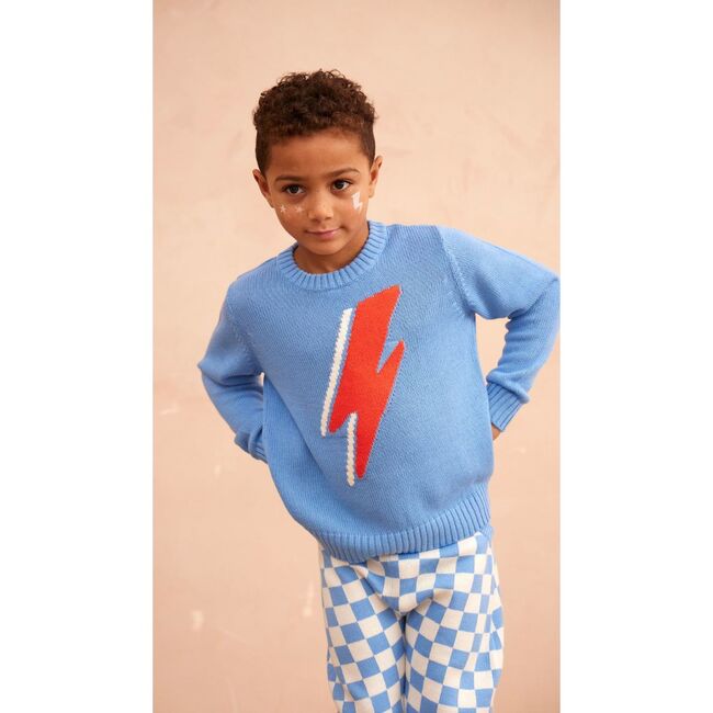 Lightning Bolt Jumper, Azure - Sweaters - 5