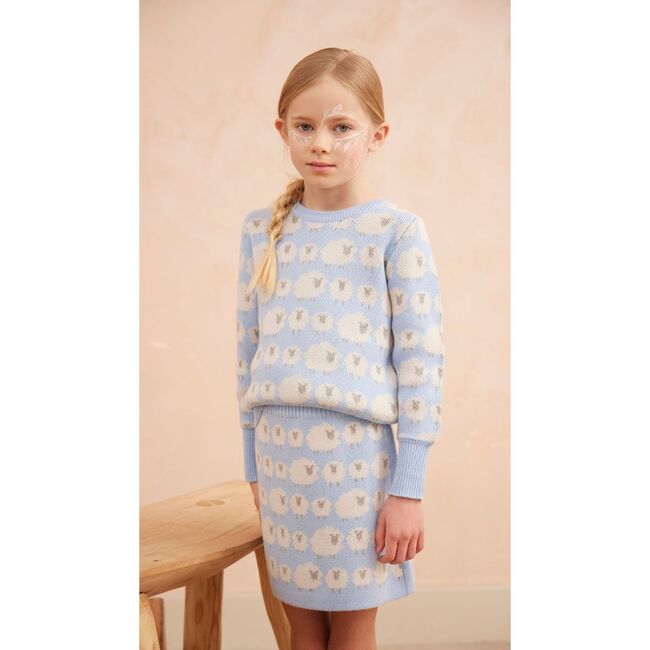 Little Bo Peep Skirt, Sky - Skirts - 6