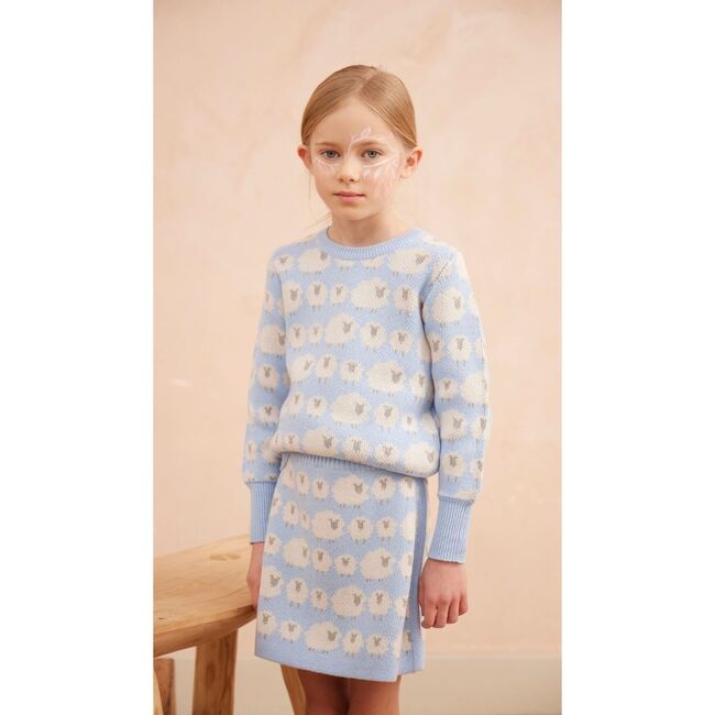 Little Bo Peep Skirt, Sky - Skirts - 7