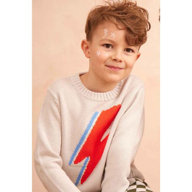 Lightning Bolt Jumper, Chalk - Sweaters - 4