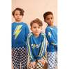 Lightning Bolt Jumper, Hussar Blue - Sweaters - 6