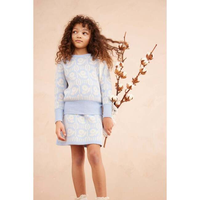 Flower Power Jumper, Sky - Sweaters - 4