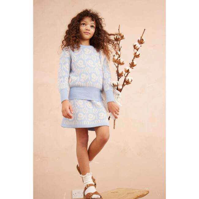 Flower Power Jumper, Sky - Sweaters - 5