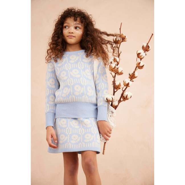 Flower Power Jumper, Sky - Sweaters - 6