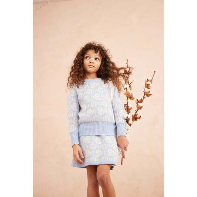 Flower Power Jumper, Sky - Sweaters - 7