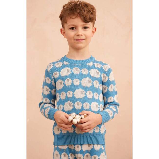 Flock of Sheep Sweater, Iceland Blue - Sweaters - 2