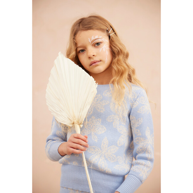 Chestnut Leaves Sweater, Sky - Sweaters - 4