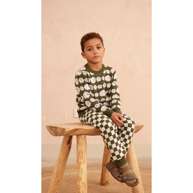 Flock of Sheep Sweater, Avocado - Sweaters - 4