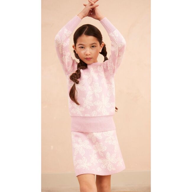 Chestnut Leaves Sweater, Bubble Gum - Sweaters - 3