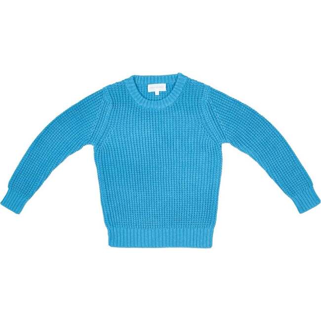 Waffle Knit Sweater, Iceland Blue