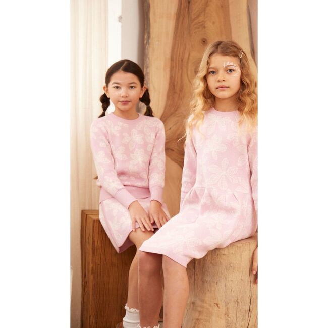 Chestnut Leaves Sweater, Bubble Gum - Sweaters - 6