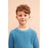 Waffle Knit Sweater, Iceland Blue - Sweaters - 5