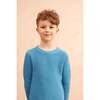Waffle Knit Sweater, Iceland Blue - Sweaters - 6