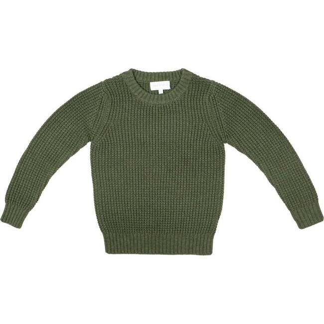 Waffle Knit Sweater, Avocado