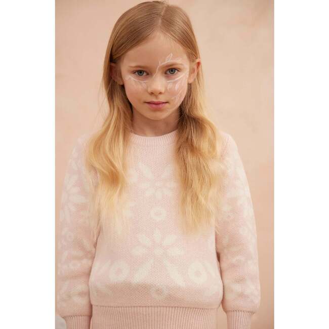 Snowflake Blossom Jumper, Bubble Gum - Sweaters - 2