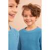 Waffle Knit Sweater, Iceland Blue - Sweaters - 7