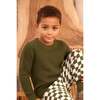 Waffle Knit Sweater, Avocado - Sweaters - 4