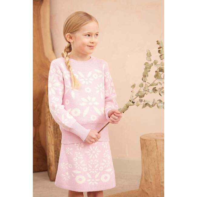 Snowflake Blossom Skirt, Bubble Gum - Skirts - 3
