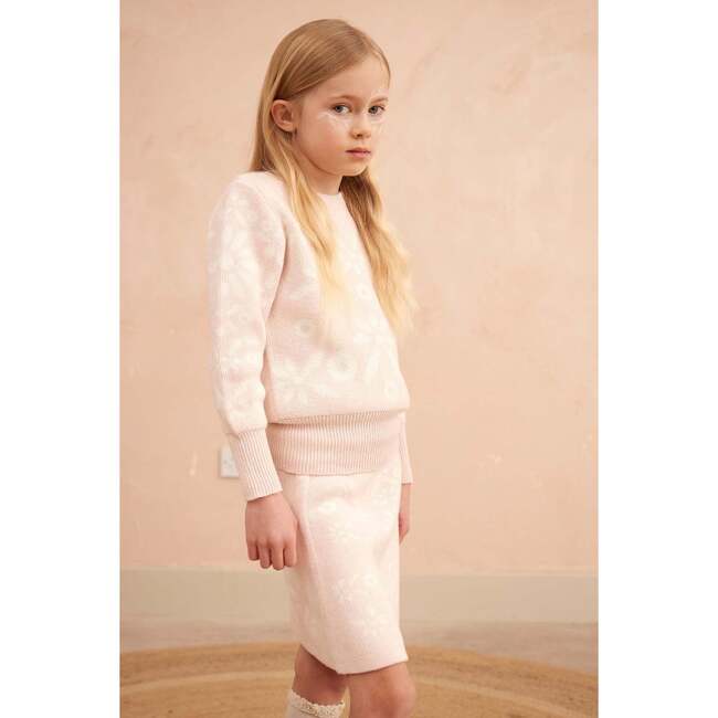 Snowflake Blossom Jumper, Bubble Gum - Sweaters - 6