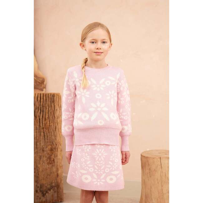 Snowflake Blossom Skirt, Bubble Gum - Skirts - 4